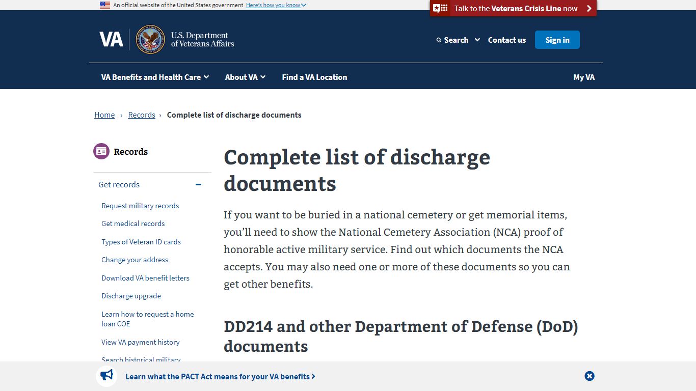 Complete List Of Discharge Documents | Veterans Affairs